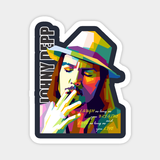 Johny depp smoke Magnet by Martincreative