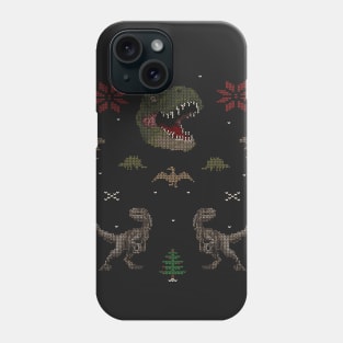 Ugly Dino Christmas Sweater Phone Case