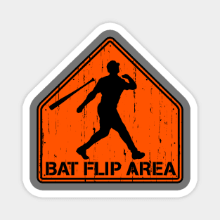 Funny Baseball Hitting Home Run Dinger Bat Flip Area Magnet