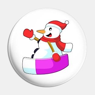 Snowman as Snowboarder with Sonowboard Pin