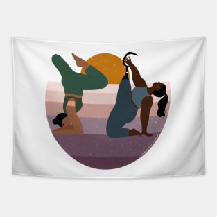 Yoga Sunset Tapestry