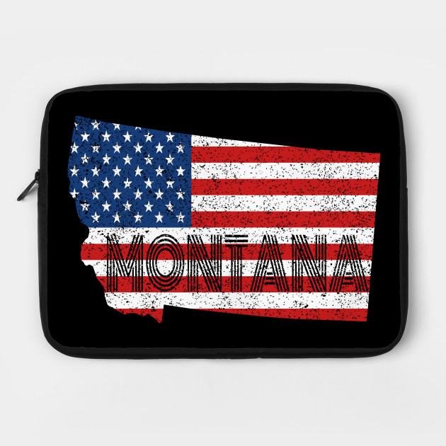 State Flag Of Montana Vintage MT Map Gift