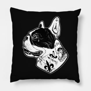 Tattooed French Bulldog Pillow