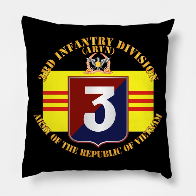 ARVN - 3rd Infantry Div - ARVN - Flag - Army Crest Pillow by twix123844