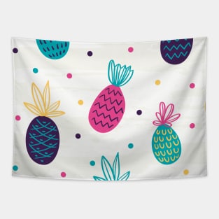 colorful ananas pattern Tapestry