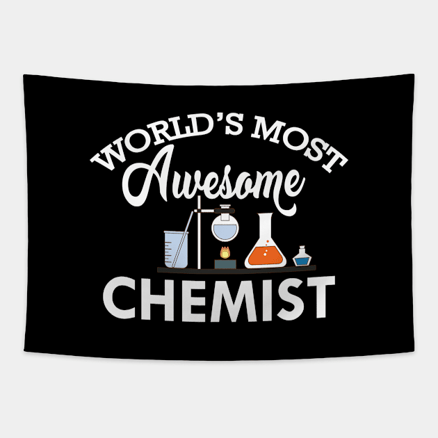 Chemist - World's most awesome chemist Tapestry by KC Happy Shop