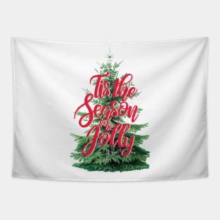 Tis the Season to be Jolly Christmas Tree Tapestry