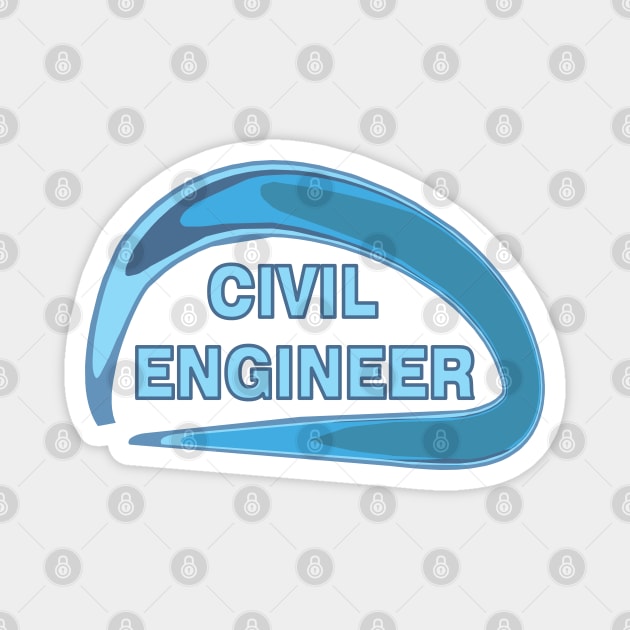 Blue Civil Engineer Magnet by Barthol Graphics