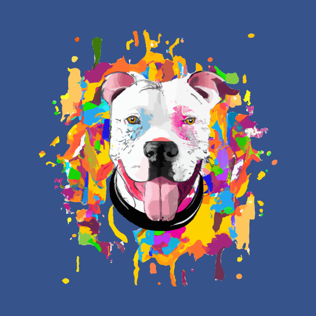 Dogo Argentino Happy Dog Watercolor by Furrban