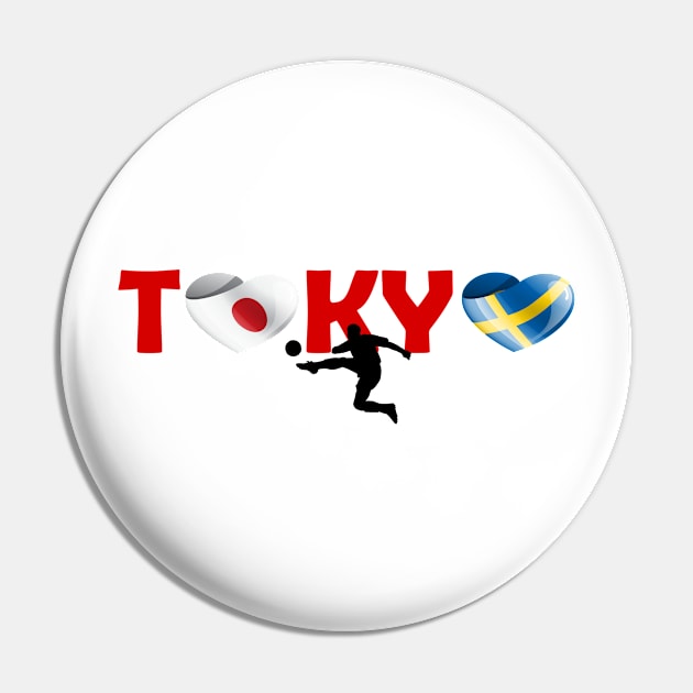 Football in Tokyo - team Sweden (SE) Pin by ArtDesignDE