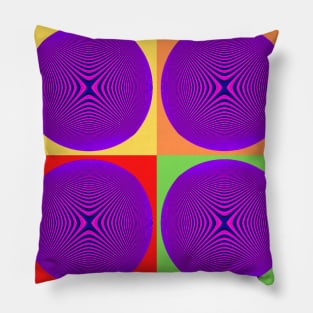 Hypnotic geometric circles in pop art style II Pillow