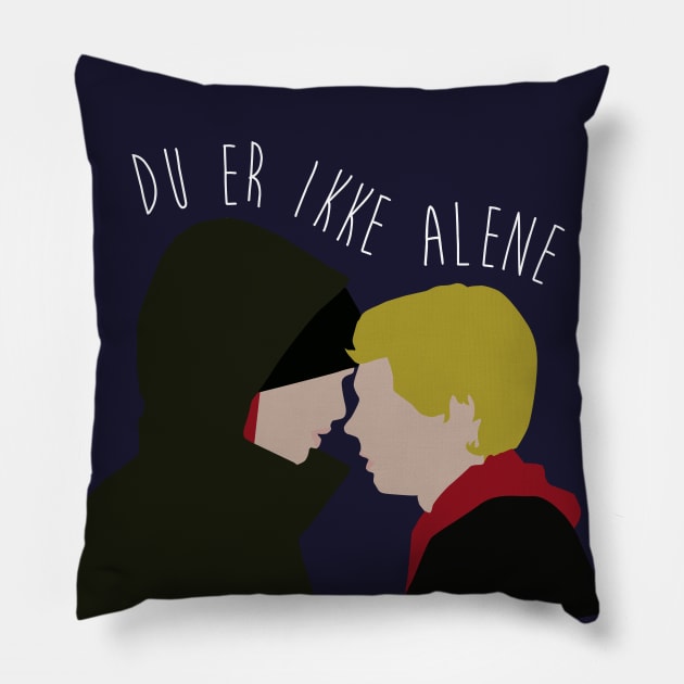 Evak - Du Er Ikke Alene Pillow by byebyesally