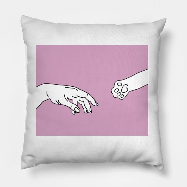 Paw lovers Pillow by Qwerty