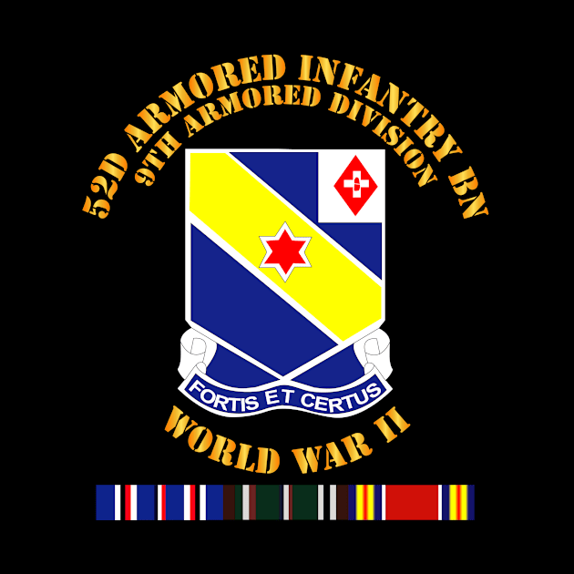 52d Armored Infantry Bn - 9th AR Div - WWII w SVC by twix123844