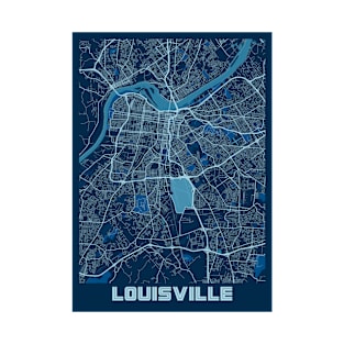 Louisville - Kentucky Peace City Map T-Shirt