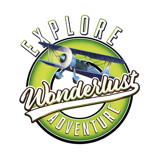 Wonderlust explore adventure logo. by nickemporium1