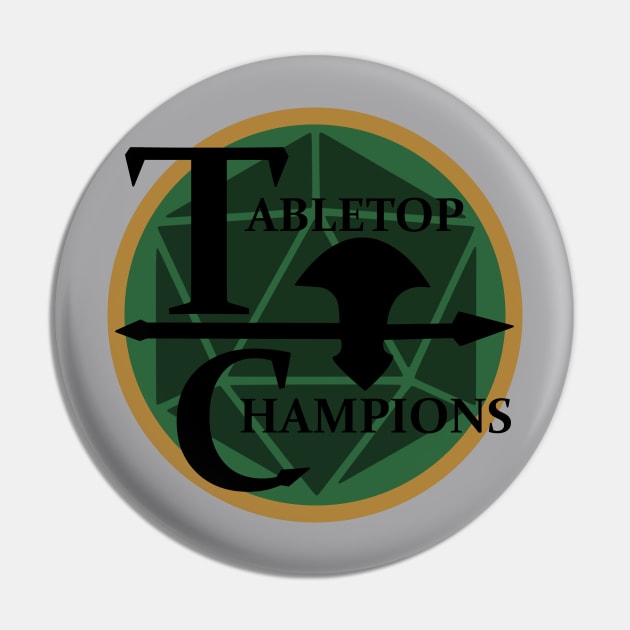 Tabletop Champions Podcast Logo Pin by TabletopChampions