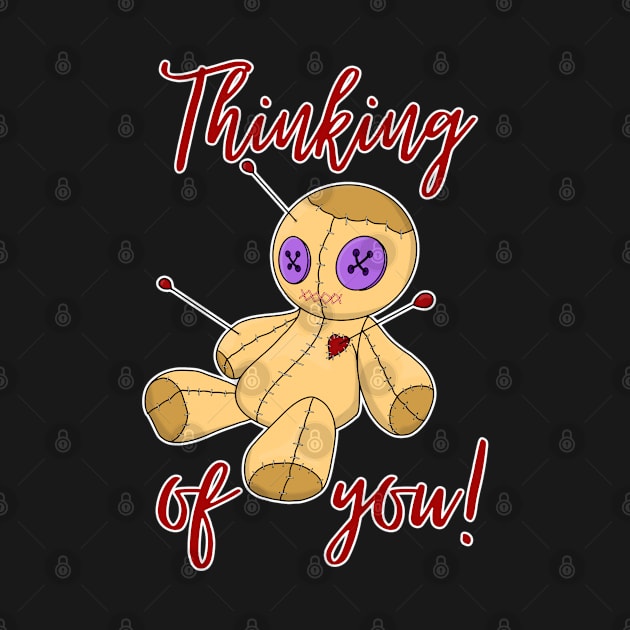 Thinking of you - funny voodoo doll design by GJ Design 