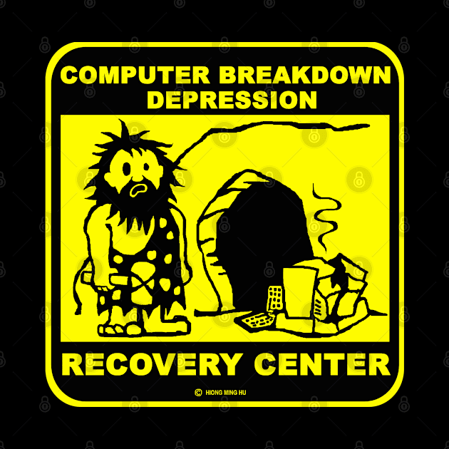 Computer breakdown depression recovery center by NewSignCreation