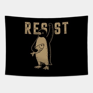Resist-Penguin Tapestry