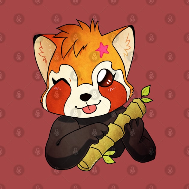 Red Panda - blep by Grethe_B