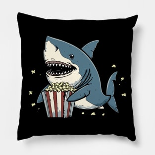 Funny Shark Watching Movie Pillow