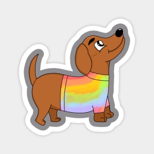 Rainbow Dachshund Magnet