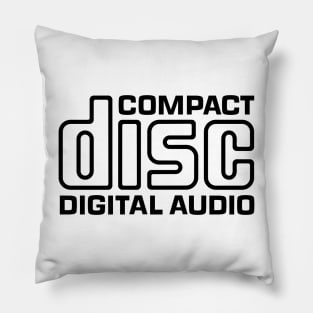 Compact Disc Digital Audio Logo CD Collector Gift Cool Retro Vintage 80s 90s Aesthetic Audiophile Meme Pillow