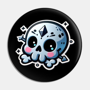 Meta Skull Pin