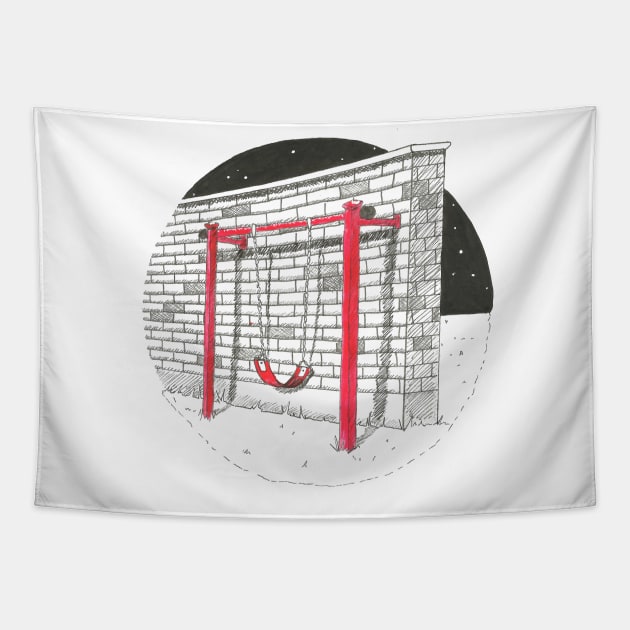 Booby Trapped Swing Tapestry by Créa'RiBo