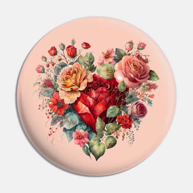 Heart Shaped Bouquet of Rose Flowers Pin by Biophilia