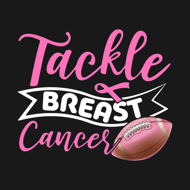 Tackle Breast Cancer Football Breast Cancer Awareness Pink Ribbon by William