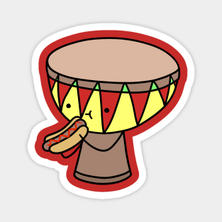 Djembe Eating a Hotdog Magnet