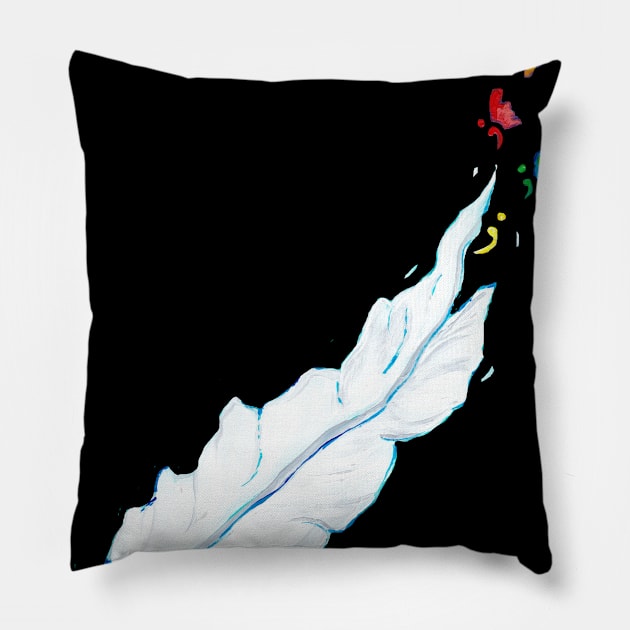 Taking flight for suicide awareness Pillow by worksofheart