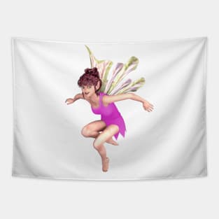 Let's Play elf fairy faerie flying through air dragon wings Tapestry