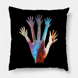 Abstract Silhouette - Hands Pillow