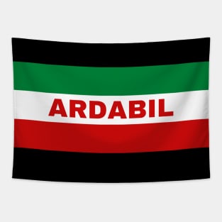 Ardabil City in Iranian Flag Colors Tapestry