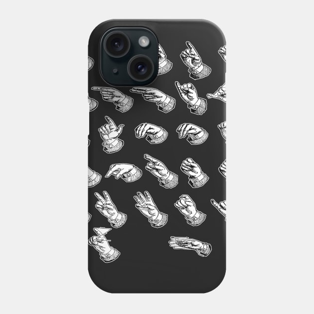 American Sign Language Chart ASL Deaf Language Phone Case by encycloart