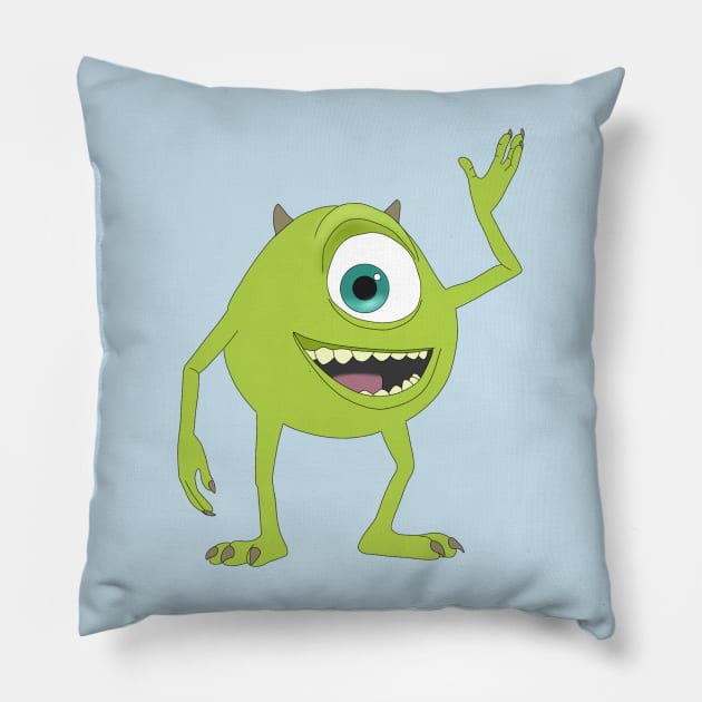 Mike Wazowski Pillow by Megan Olivia