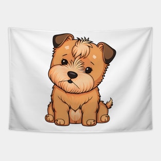 Cute Kawaii Airedale Terrier Puppy Tapestry