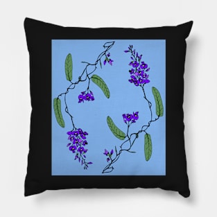 Hardenbergia Violecea Happy Wanderer Pillow