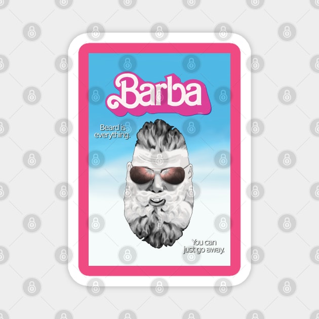 "BARBA" Parody Print Magnet by SPACE ART & NATURE SHIRTS 