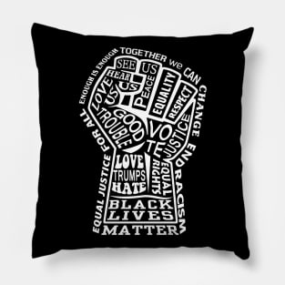 BLACK LIVES MATTER EQUALITY WORD ART 2020 Pillow