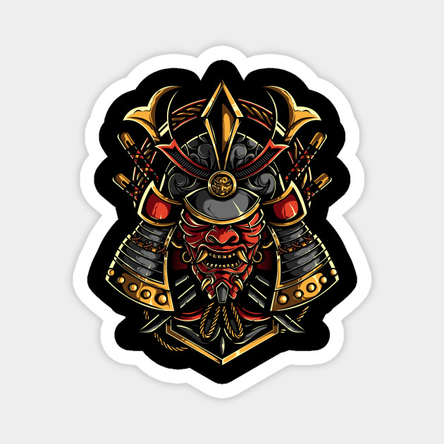 Oni Samurai Mask Samurai Warrior Magnet Teepublic
