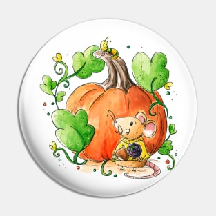 Mouse and Pumpkin Pin