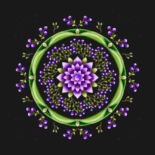 Green and Purple Mandala T-Shirt