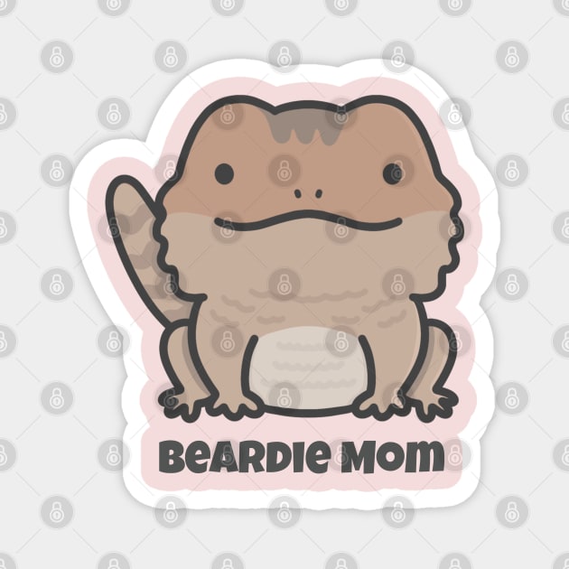 Brown Bearded Dragon Mom Magnet by pbanddoodles