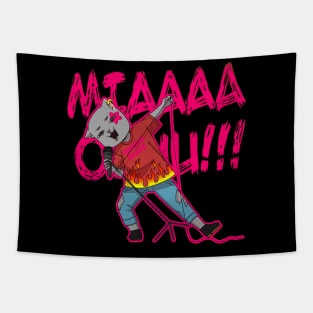 Rock singer cat pink Tapestry