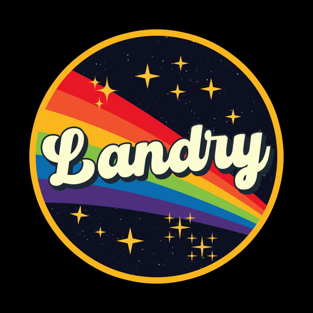 Landry // Rainbow In Space Vintage Style by LMW Art