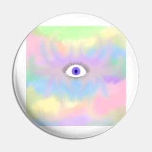 Rainbow Eye in the Sky Pin